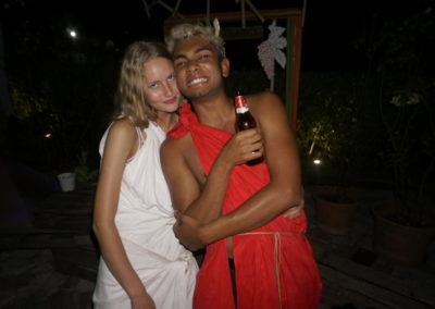 couple with toga wikihostel togaparty
