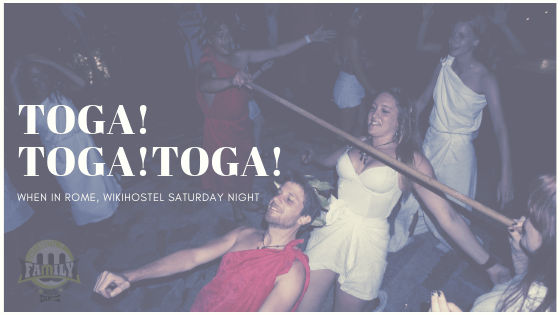 When in Rome.. keep calm and join the TOGA PARTY!